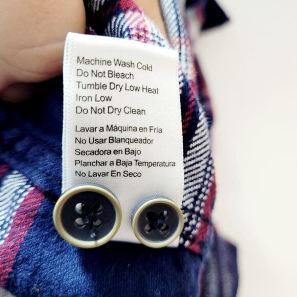 Jachs Blue Red White Heavyweight Flannel Shacket Size Large - Picture 10 of 11